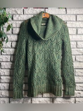 Vintage Halogen Wool & Kid Mohair Blend Cowlneck Sweater